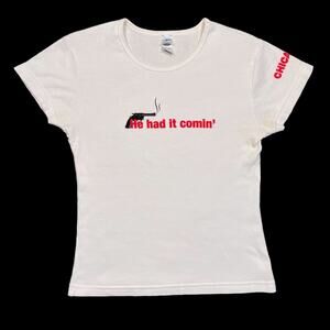 Chicago The Musical Broadway Y2K Fitted Rib Crew Short Sleeve T-Shirt Womens MED